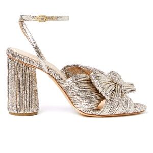 Loeffler Randall - Camellia Knotted Metallic Sandals - size 9 worn once!